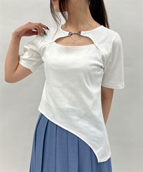 前後２ＷＡＹイレヘムトップス【期間限定価格】(白-F)