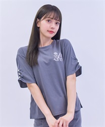 アソート刺繍Ｔシャツ(チャコール-F)