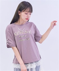 アソート刺繍Ｔシャツ(モカ-F)