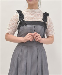 ローズ付レーストップス【WEB先行販売】(白-F)