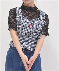 ローズ付レーストップス【WEB先行販売】(黒-F)