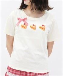 レトロスイーツプリントＴシャツ【予約】(赤-F)