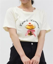 レトロスイーツプリントＴシャツ【予約】(イエロー-F)