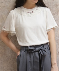 吸水速乾ローズリブプルオーバー(白-F)