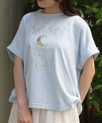 接触冷感エトワールＴシャツ(サックス-F)