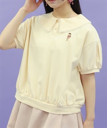 アイスクリーム刺繍襟付プルオーバー【WEB限定価格】(イエロー-M)
