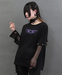 ２ｗａｙ袖メッシュプルオーバー(黒-M)