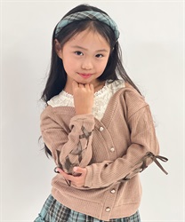 レイヤード風肩だしプルオーバー(キャメル-120cm)