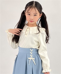 ローズ付ビッグ襟プルオーバー(生成り-120cm)