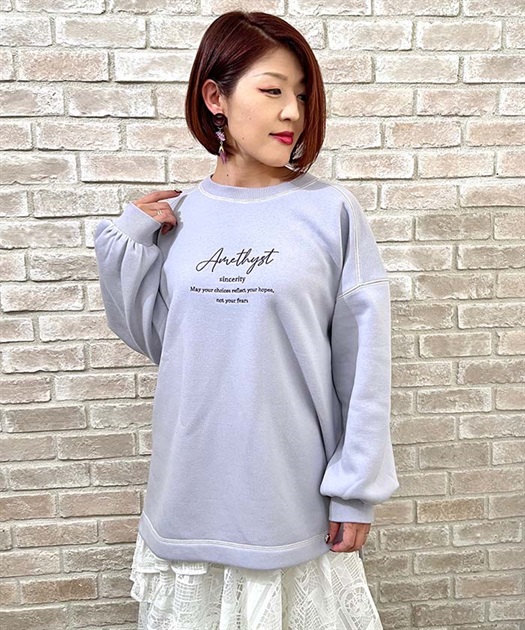 アソート刺繍裏起毛トレーナー | outlet | axes femme online shop