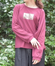 アソートロゴドルマンＴシャツ(ワイン-F)