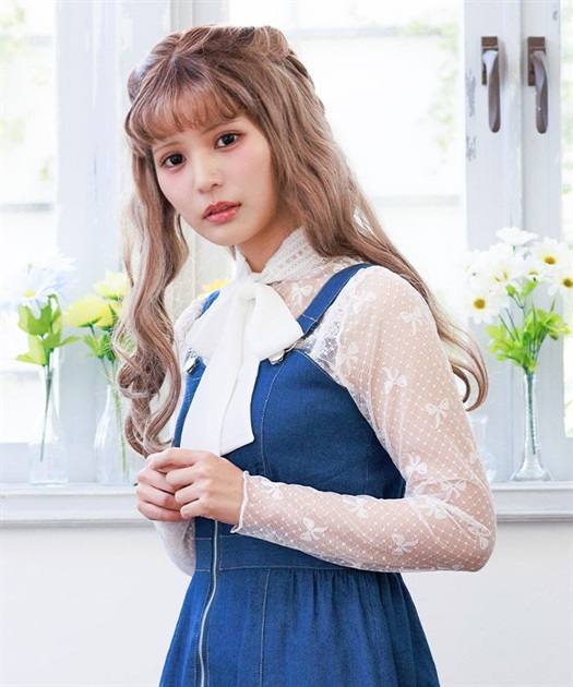 2WAYリボンチュールプルオーバー | 衣料 | axes femme 2WAYリボンチュールプルオーバー | 衣料 | axes femme
