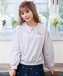 キャット刺繍襟付プルオーバー | レディース服・レディース キャット刺繍襟付プルオーバー | レディース服・レディース