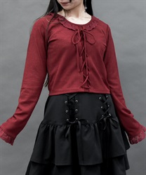 レースアップカットプル【2点10%OFF対象商品】(ワイン-M)