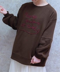 ジップ裏起毛ロゴトレーナー【WEB先行販売】(Ｄブラウン-F)