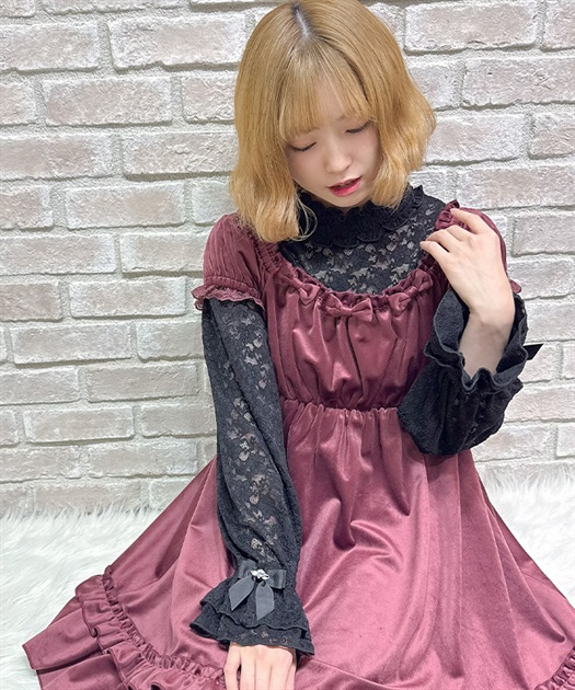 プチローズ装飾起毛レースプルオーバー【二次予約】 | axes femme