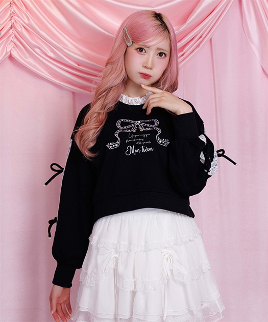 レース使いビジュースウェット | axes femme online shop