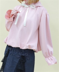 リボン付きバルーンフーディー【期間限定価格】(ピンク-M)