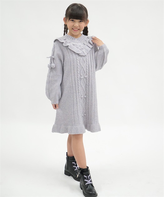 フラワー刺繍ニットワンピース【10%OFF対象商品】 | レディース フラワー刺繍ニットワンピース【10%OFF対象商品】 | レディース