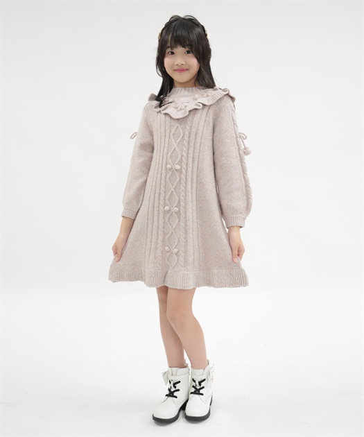 フラワー刺繍ニットワンピース【期間限定価格】 | レディース服 フラワー刺繍ニットワンピース【期間限定価格】 | レディース服