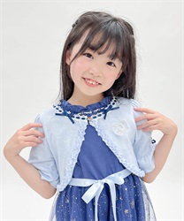 kidsお星さま刺繍リボンボレロ(サックス-120cm)