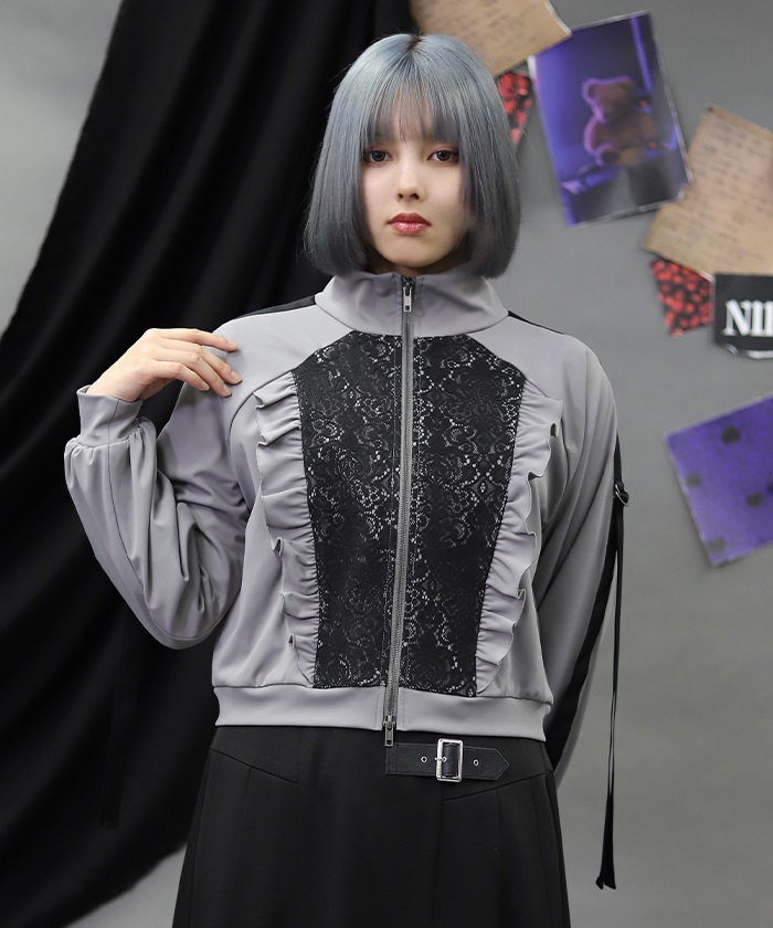 axes femme ジャケット グレー レース リボン レース リボン | axes femme(アクシーズファム)公式onlineshop