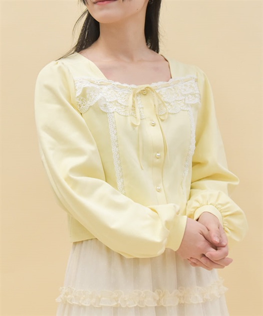 レースデザインカットプルオーバー | 衣料 | axes femme online shop レースデザインカットプルオーバー | 衣料 | axes femme online shop