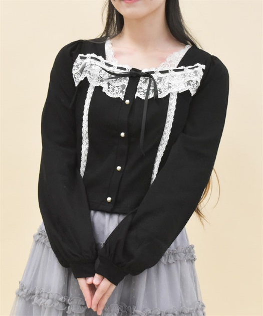 レースデザインカットプルオーバー | 衣料 | axes femme online shop レースデザインカットプルオーバー | 衣料 | axes femme online shop