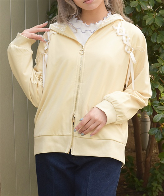 ＵＶカット編み上げパーカー