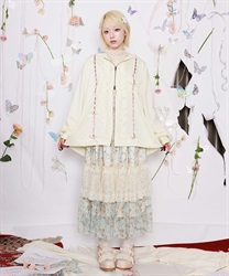 ローズリボン後レースパーカー(生成り-F)