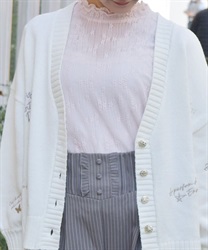 連ボタン花レースインナー【2点10%OFF対象商品】(ピンク-F)