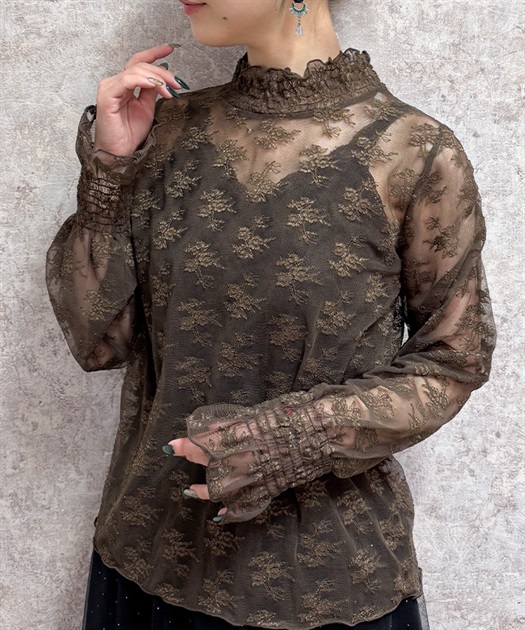 フラワーレースシアーインナー | axes femme online shop