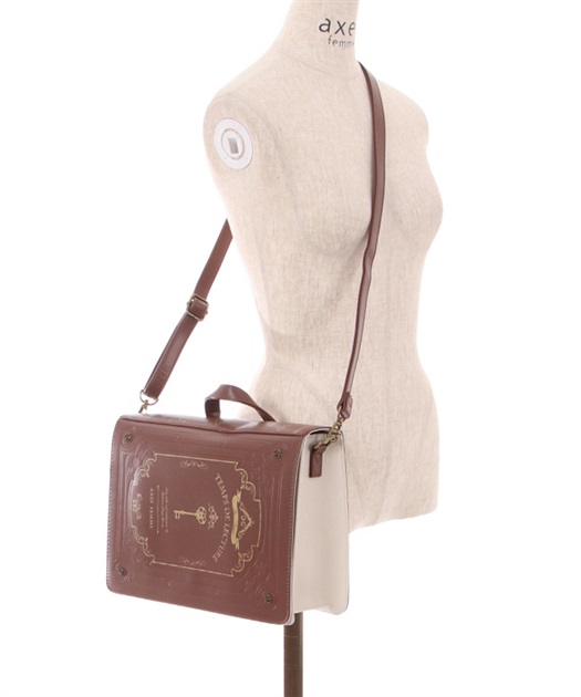 洋書風デザインサッチェル | outlet | axes femme online shop 洋書風デザインサッチェル | outlet | axes femme online shop