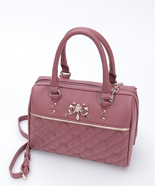 リボン刺繍キルトボストン | axes femme online shop