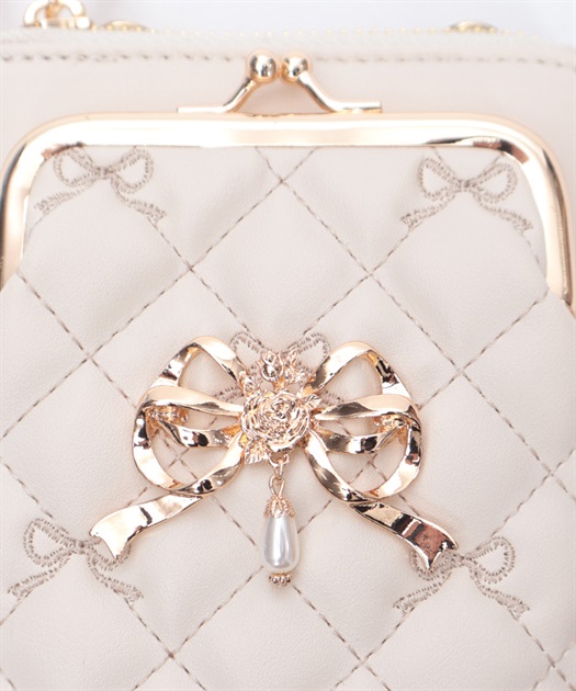 リボン刺繍キルトショルダー | axes femme online shop