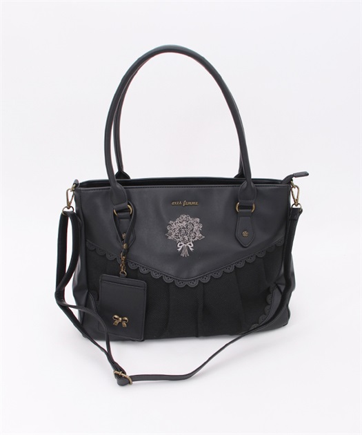 ブーケ刺繍配色デザイントート | outlet | axes femme online shop ブーケ刺繍配色デザイントート | outlet | axes femme online shop