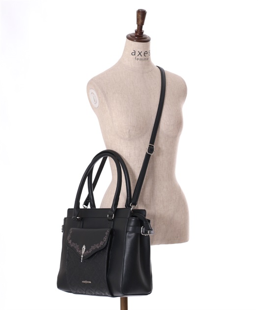 鍵モチーフ付型押しA4トート | outlet | axes femme online shop 鍵モチーフ付型押しA4トート | outlet | axes femme online shop
