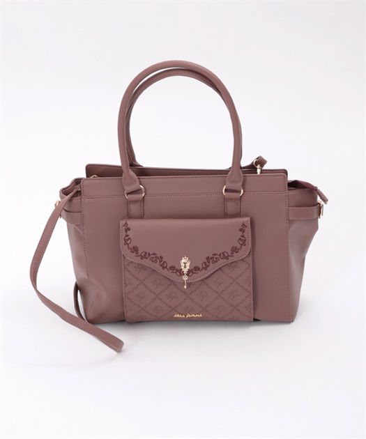 鍵モチーフ付型押しA4トート | outlet | axes femme online shop 鍵モチーフ付型押しA4トート | outlet | axes femme online shop
