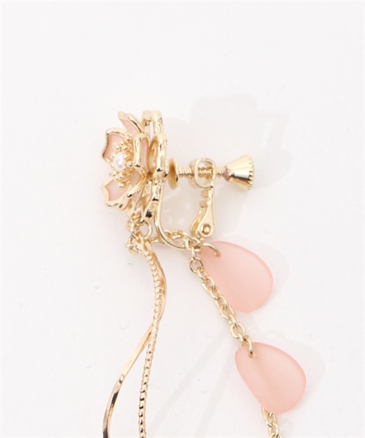 桜モチーフステンドイヤリング | outlet | axes femme online shop 桜モチーフステンドイヤリング | outlet | axes femme online shop