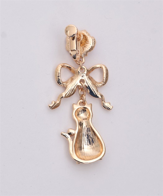猫モチーフ×リボンイヤリング | outlet | axes femme online shop