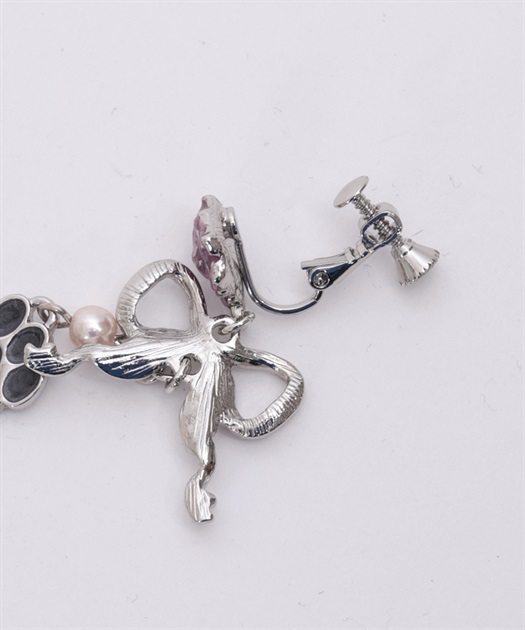 猫モチーフ×リボンイヤリング | outlet | axes femme online shop
