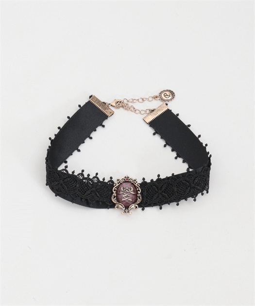 ビジュー金具レースチョーカー | outlet | axes femme online shop ビジュー金具レースチョーカー | outlet | axes femme online shop