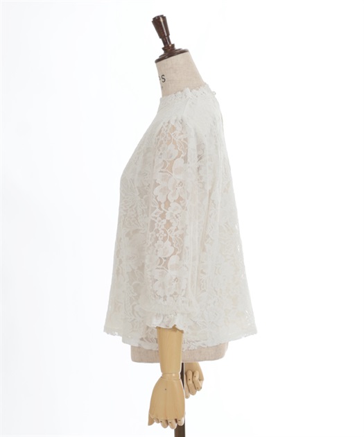 チュール袖レーストップス【10%OFF対象商品】 | レディース服 チュール袖レーストップス【10%OFF対象商品】 | レディース服