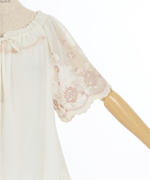 花刺繍2WAYシフォンブラウス | outlet | axes femme online shop 花刺繍2WAYシフォンブラウス | outlet | axes femme online shop