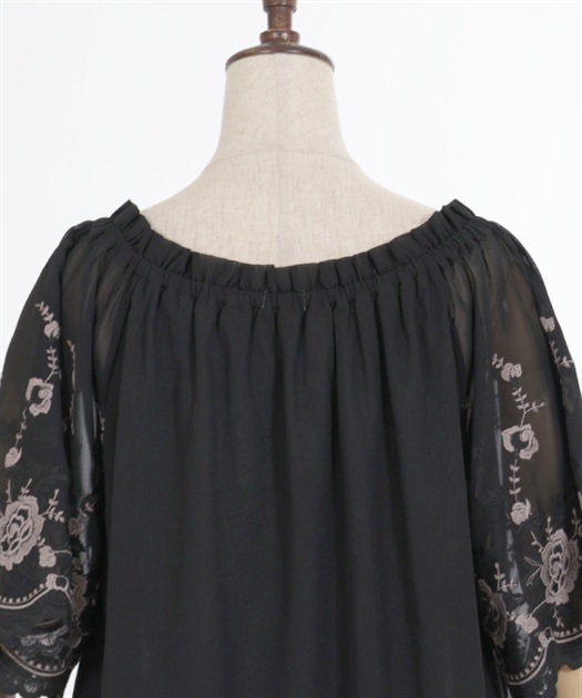 花刺繍2WAYシフォンブラウス | outlet | axes femme online shop 花刺繍2WAYシフォンブラウス | outlet | axes femme online shop