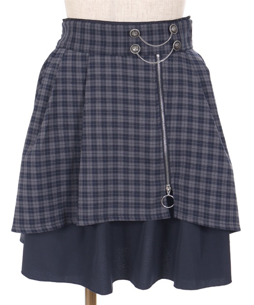 チェーンファスナー付ミニスカート | outlet | axes femme