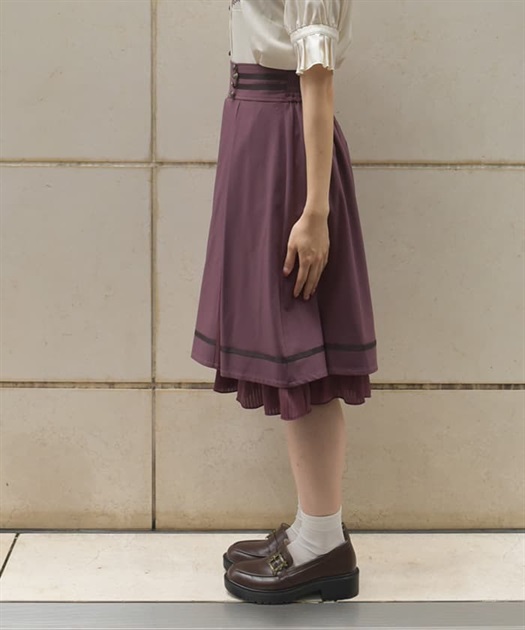 ダブル釦×ストライプ切替スカート【期間限定価格】 | outlet | axes 