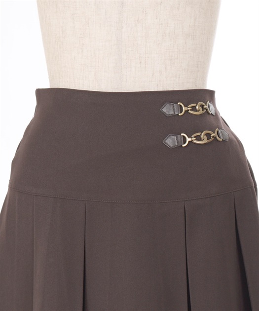 チェーンビット付プリーツスカート | レディース服・レディース チェーンビット付プリーツスカート | レディース服・レディース