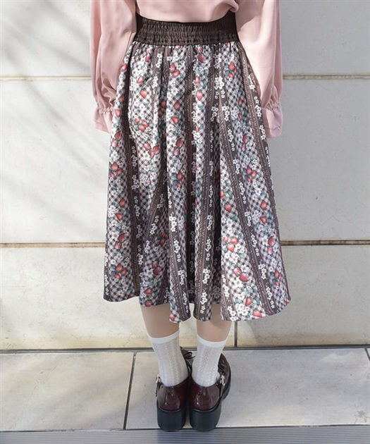ストロベリーチェック柄スカート【期間限定価格】 | axes femme ストロベリーチェック柄スカート【期間限定価格】 | axes femme