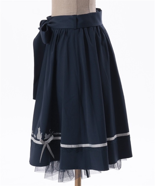 キャットシルエット刺繍スカート | outlet | axes femme online shop